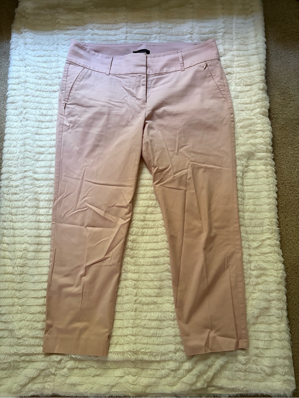 Ann Taylor Blush Cropped Tailored Pants